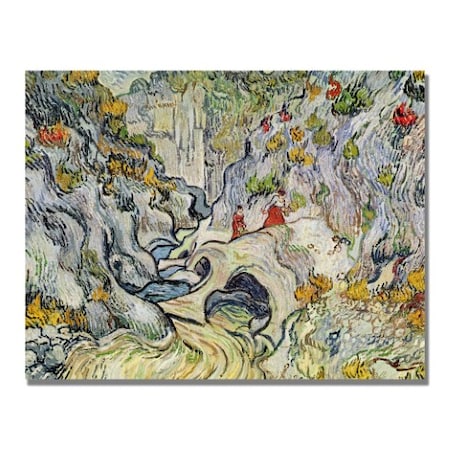 Vincent Van Gogh 'The Ravine Of The Peyroulets' Canvas Art,18x24